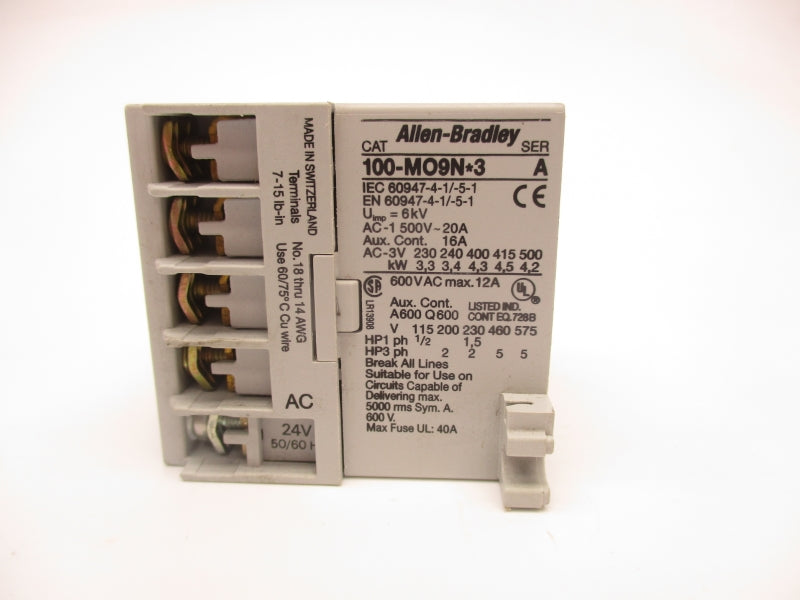 ALLEN BRADLEY 100-M09ND3 SER. A 24V 20A NSNP