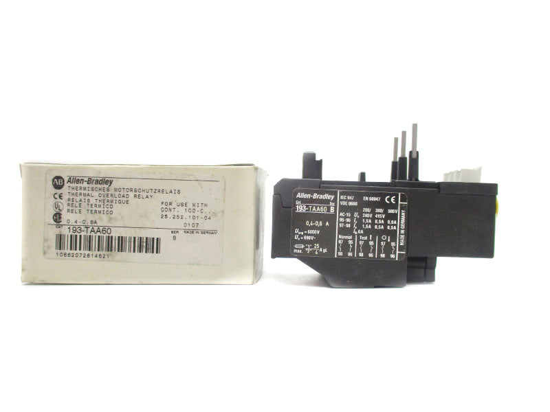 ALLEN BRADLEY 193-TAA60 SER. B 690V 0.4-0.6A (WH) NSMP