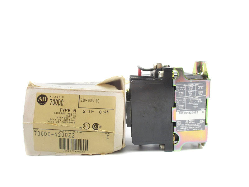 ALLEN BRADLEY 700DC-N200Z2 SER. C 230-250VDC 60A (BK/WH) NSMP