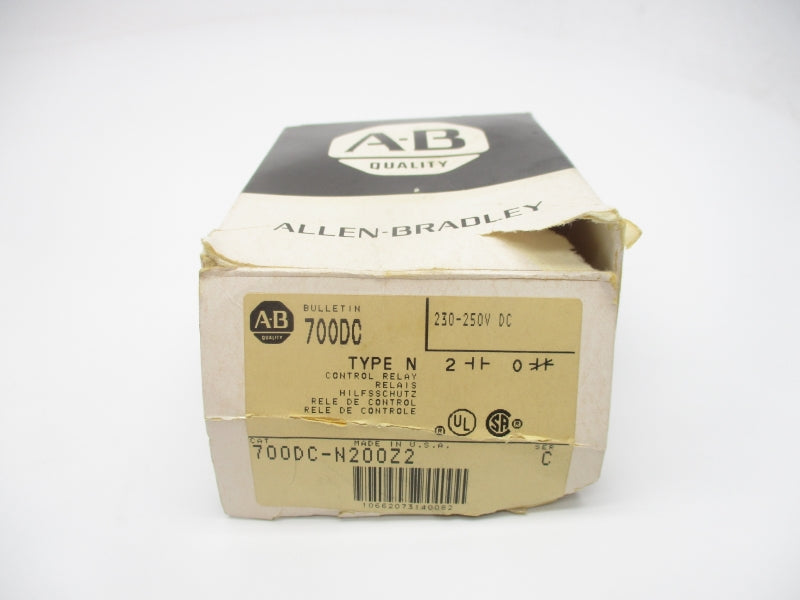 ALLEN BRADLEY 700DC-N200Z2 SER. C 230-250VDC 60A (BK/WH) NSMP
