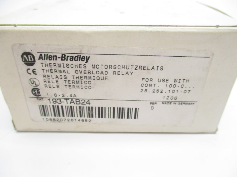 ALLEN BRADLEY 193-TAB24 SER. B 690V 1.6-2.4A (WH) NSMP