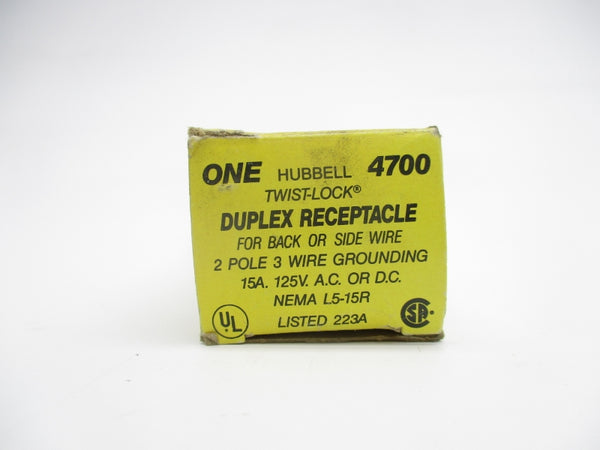 HUBBELL 4700 125VAC 15A NSMP