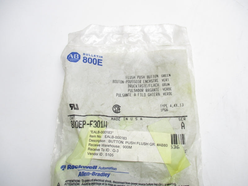 ALLEN BRADLEY 800EP-F301W SER. A NSMP