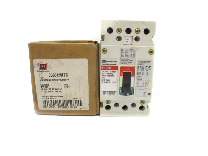 CUTLER HAMMER EGB3125FFG 480VAC 125A NSMP