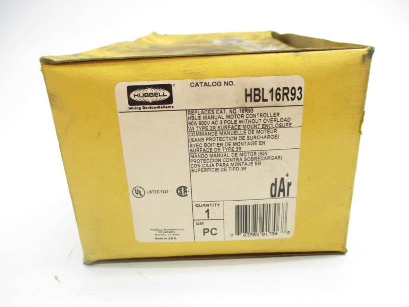 HUBBELL HBL16R93 600VAC 60A NSMP