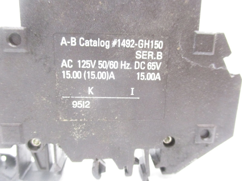ALLEN BRADLEY 1492-GH150 SER. B 125VAC 15A UNMP