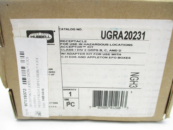 HUBBELL UGRA20231 125VAC 20A NSMP