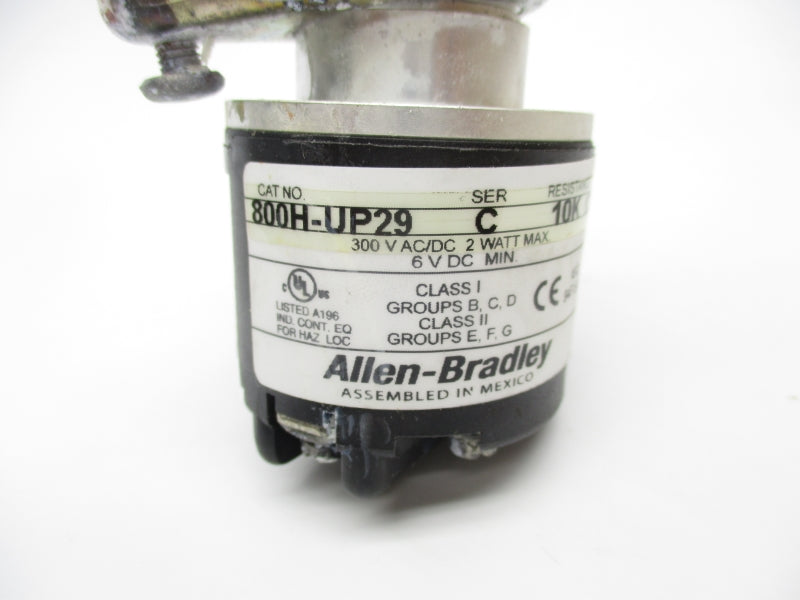 ALLEN BRADLEY 800H-UP29 SER. C 300VAC/DC UNMP