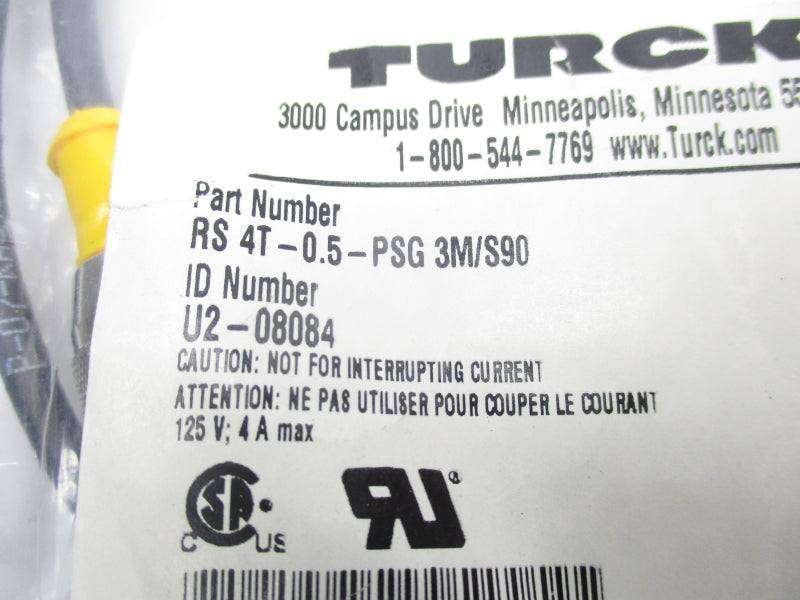 TURCK RS4T-0.5-PSG3M/S90 U2-08084 125V 4A NSMP