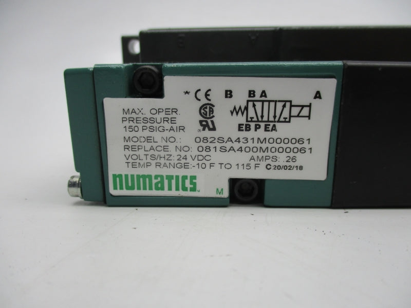 NUMATICS 082SA431M000061 24VDC 150PSI -10-115'F NSNP