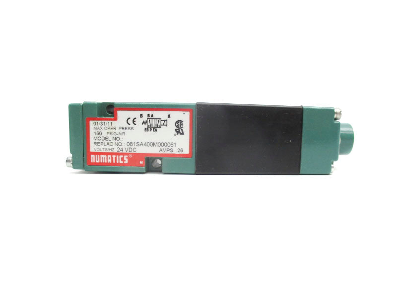 NUMATICS 081SA400M000061 24VDC .26A 150PSI NSNP