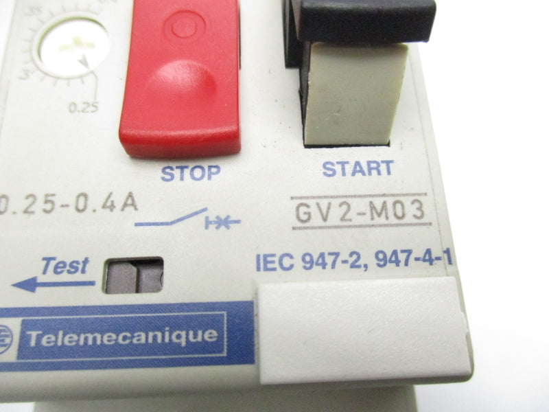 TELEMECANIQUE GV2-M03 0.25-0.4A NSNP