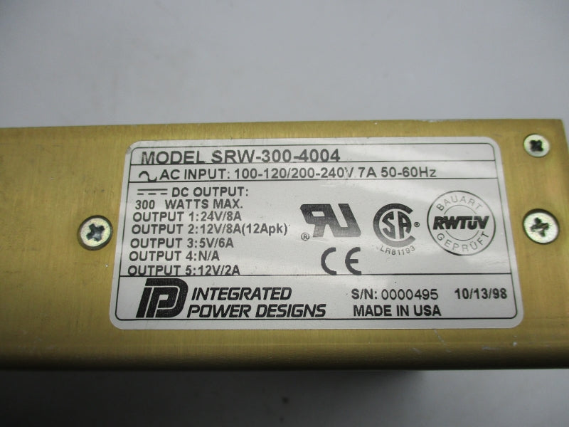INTEGRATED POWER DESIGNS SRW-300-4004 240V 7A UNMP