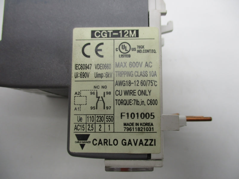 CARLO GAVAZZI CGT-12M 600VAC 10A NSNP