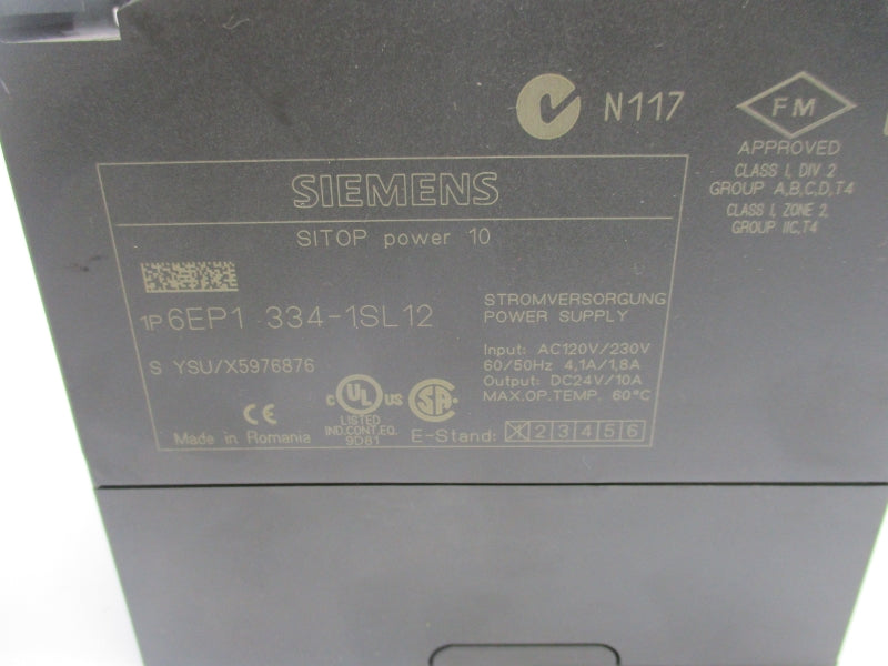 SIEMENS 6EP1334-1SL12 120/230VAC 10A NSNP