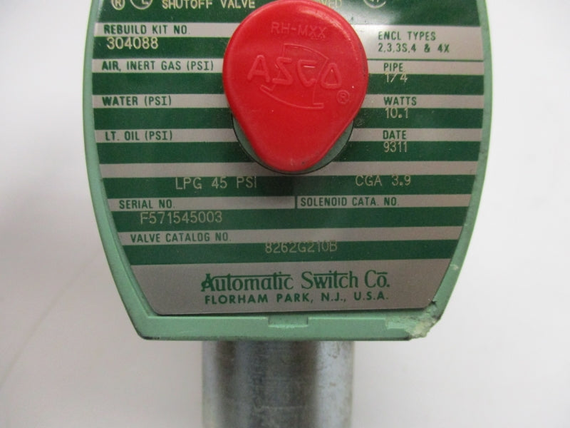ASCO 8262G210B 110/120V 45PSI 1/4" NSNP