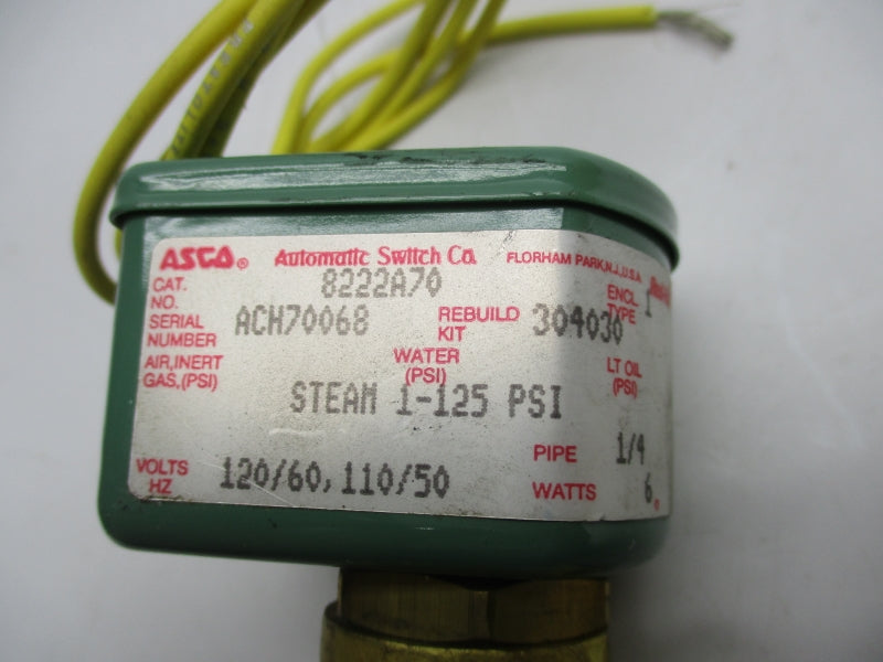 ASCO 8222A70 110/120V 1-125PSI 1/4" UNMP