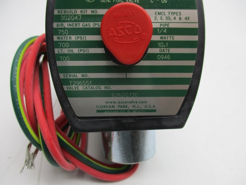 ASCO 8262G130 110/120V 700PSI 1/4" NSNP