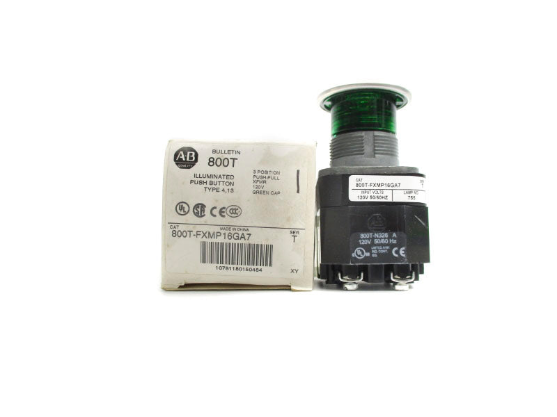 ALLEN BRADLEY 800T-FXMP16GA7 SER. T 120V (WH) NSMP