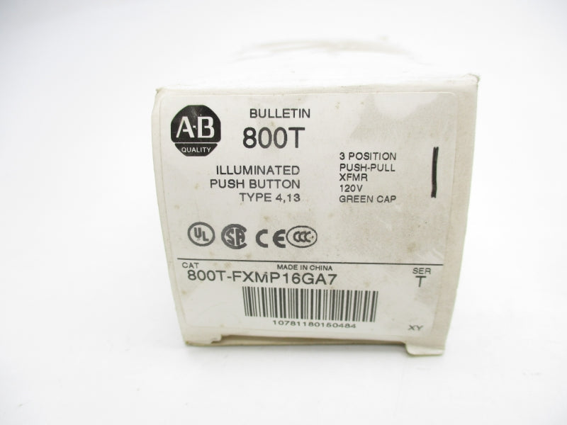 ALLEN BRADLEY 800T-FXMP16GA7 SER. T 120V (WH) NSMP