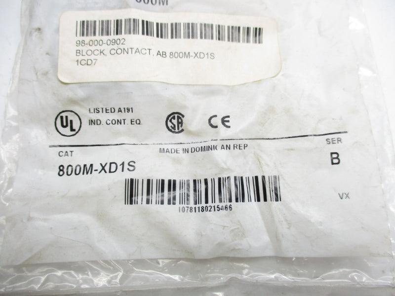 ALLEN BRADLEY 800M-XD1S SER. B NSMP