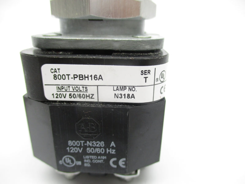 ALLEN BRADLEY 800T-PBH16A SER. T 120V NSNP