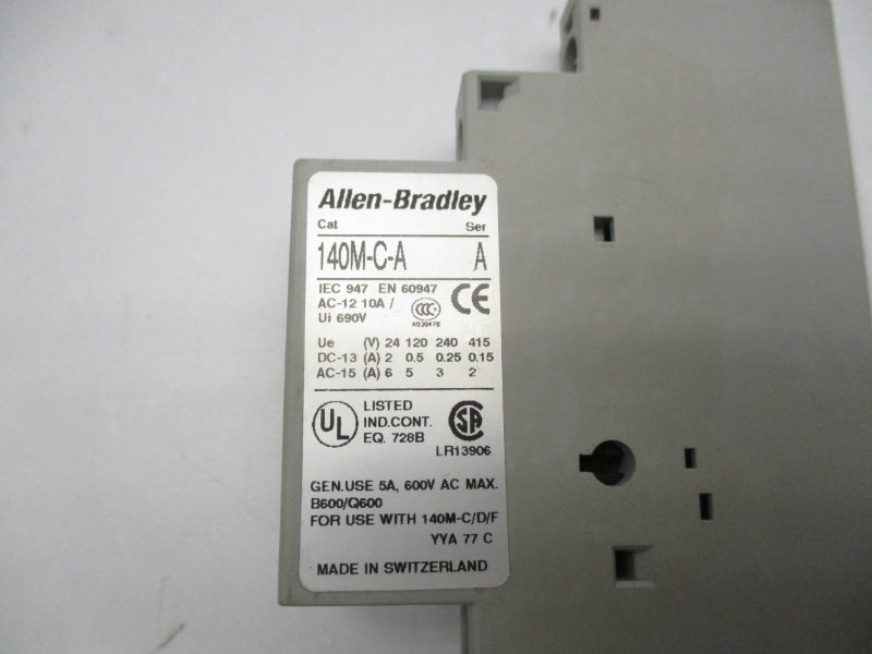 ALLEN BRADLEY 140M-C-ASA11 SER. A 600VAC 10A NSNP