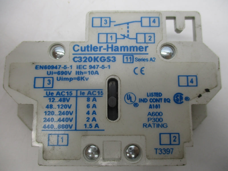 CUTLER HAMMER C320KGS3 SER. A2 440-660V 1.5A NSNP