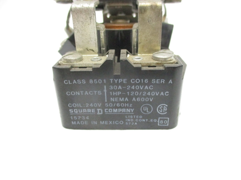 SQUARE D 8501CO16 SER. A 240VAC 30A (AS PICTURED) UNMP