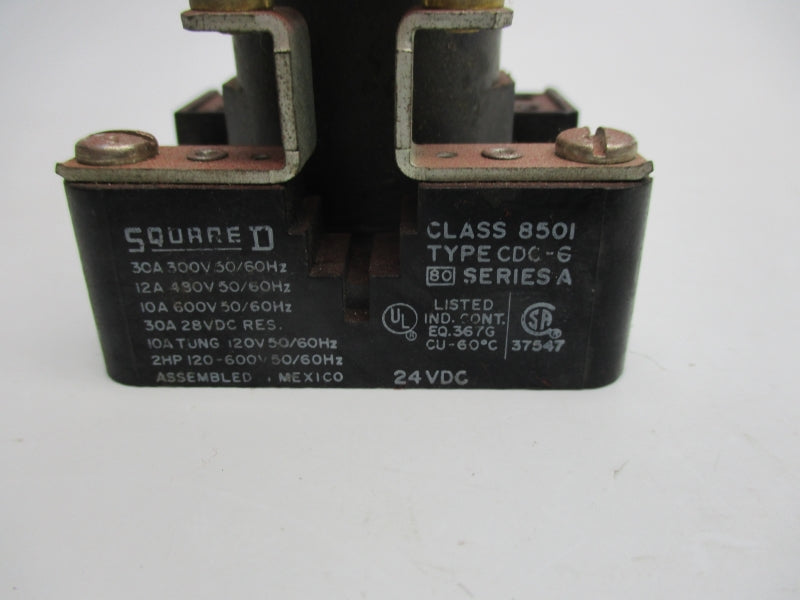 SQUARE D 8501CDO6 SER. A 24VDC 30A UNMP