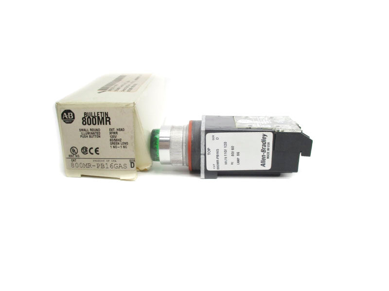 ALLEN BRADLEY 800MR-PB16GAS SER. D 120V (WH) NSMP