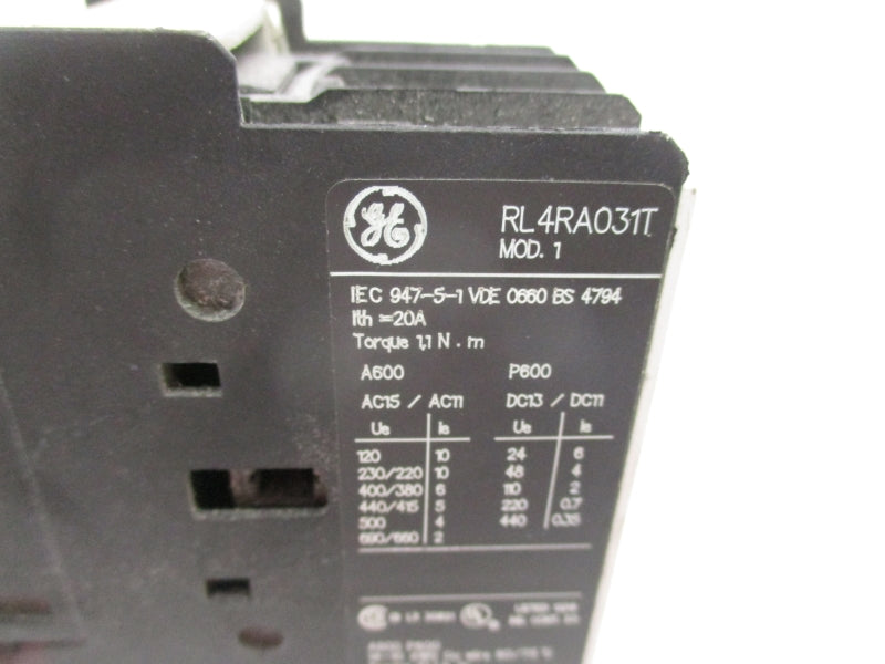 GENERAL ELECTRIC RL4RA031TJ 110/120V 20A NSNP