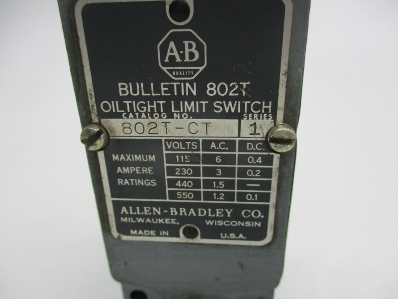 ALLEN BRADLEY 802T-CT SER. 1 550VAC 1.2A UNMP