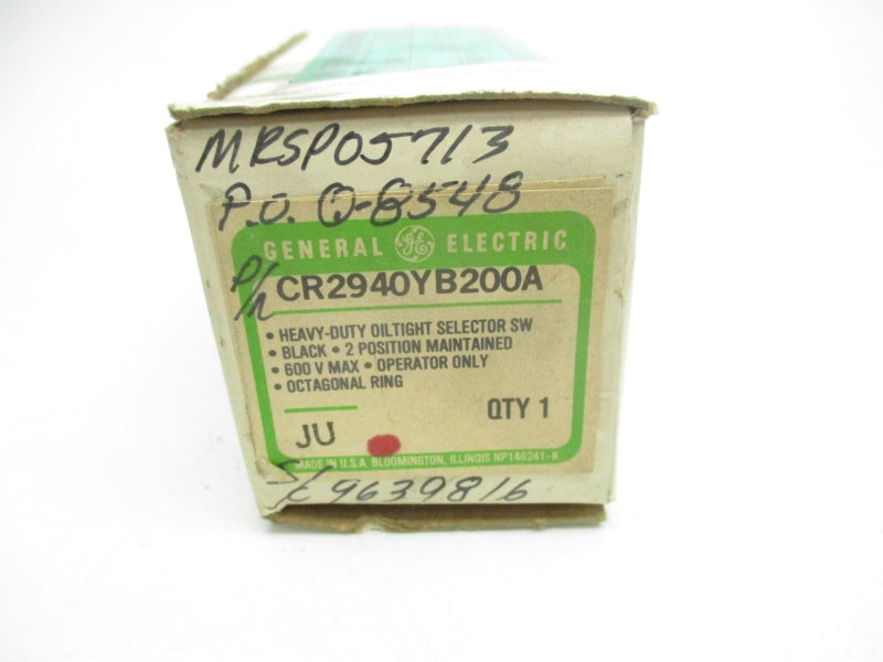 GENERAL ELECTRIC CR2940YB200A 600V NSMP
