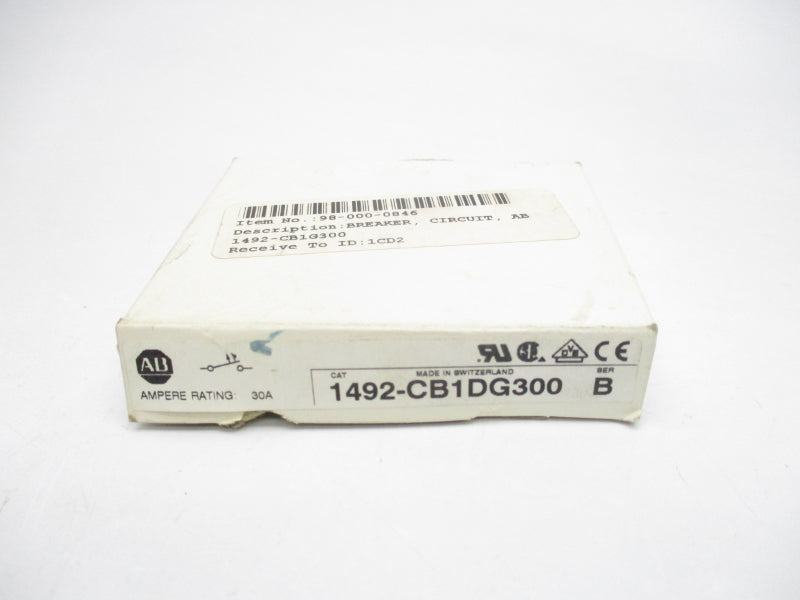 ALLEN BRADLEY 1492-CB1DG300 SER. B 120VDC 30A NSMP