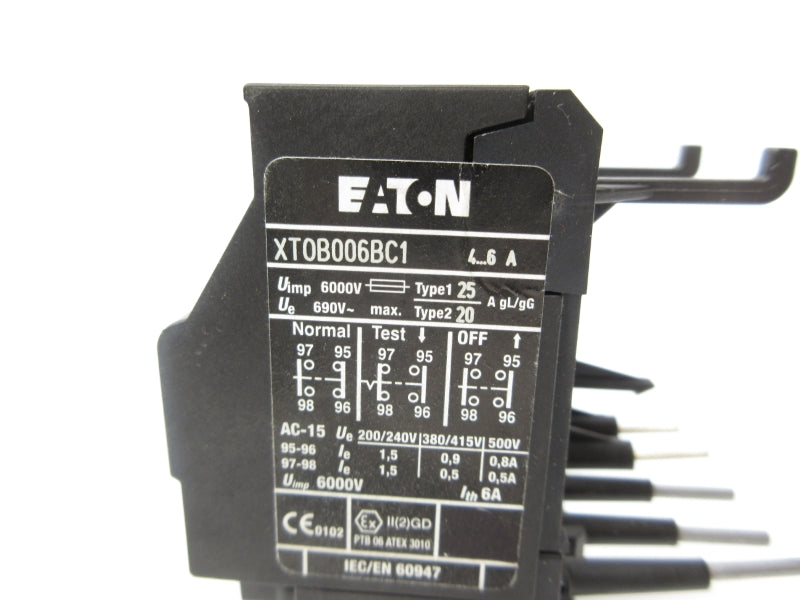 EATON XT0B006BC1 690V 4-6A NSNP
