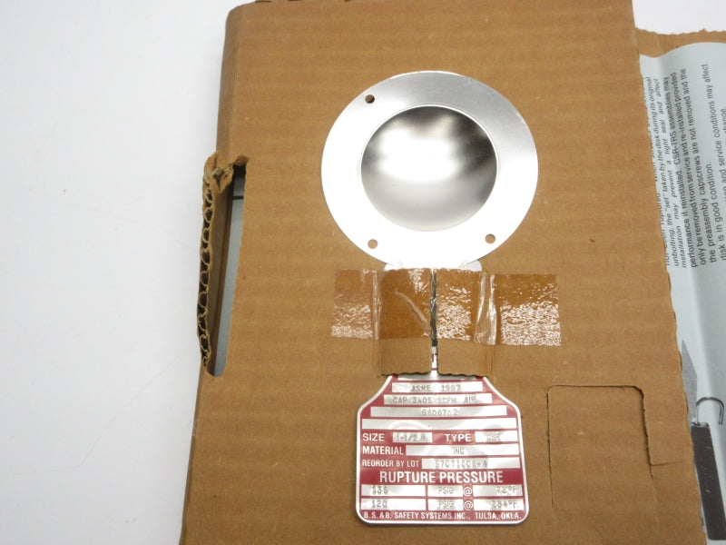 BS&B SAFETY SYSTEMS 97071006-4 136PSI 72'F 1-1/2" NSMP