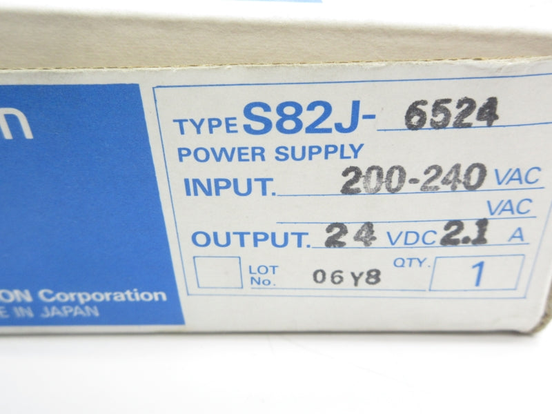 OMRON S82J-6524 200-240VAC 0.8A NSMP