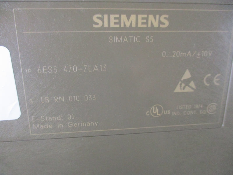 SIEMENS 6ES5470-7LA13 10V UNMP