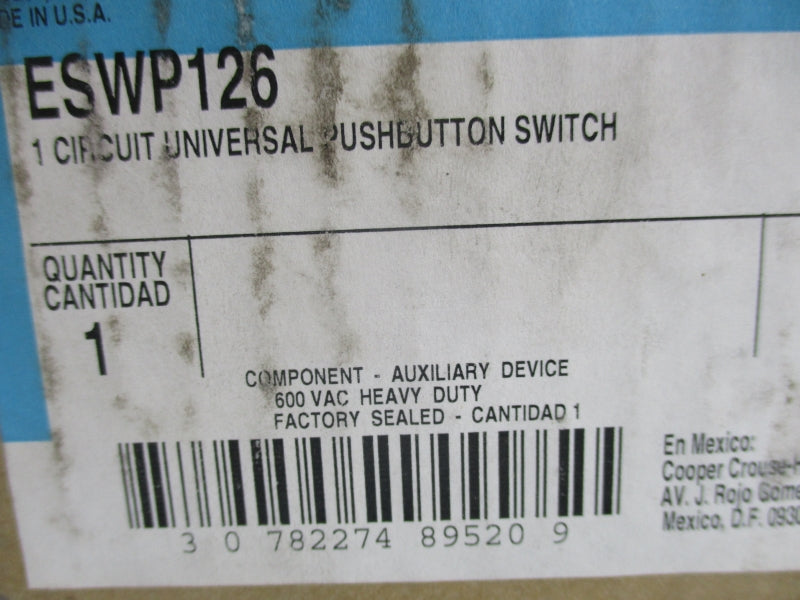 CROUSE HINDS ESWP126 600VAC UNMP