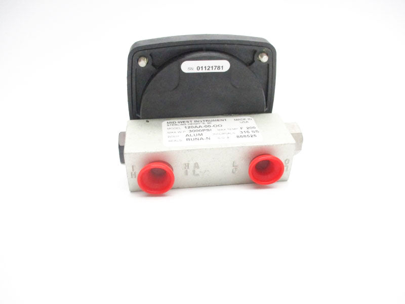 MIDWEST INSTRUMENT 120AA-00-OO 3000PSI 0-10PSI NSNP