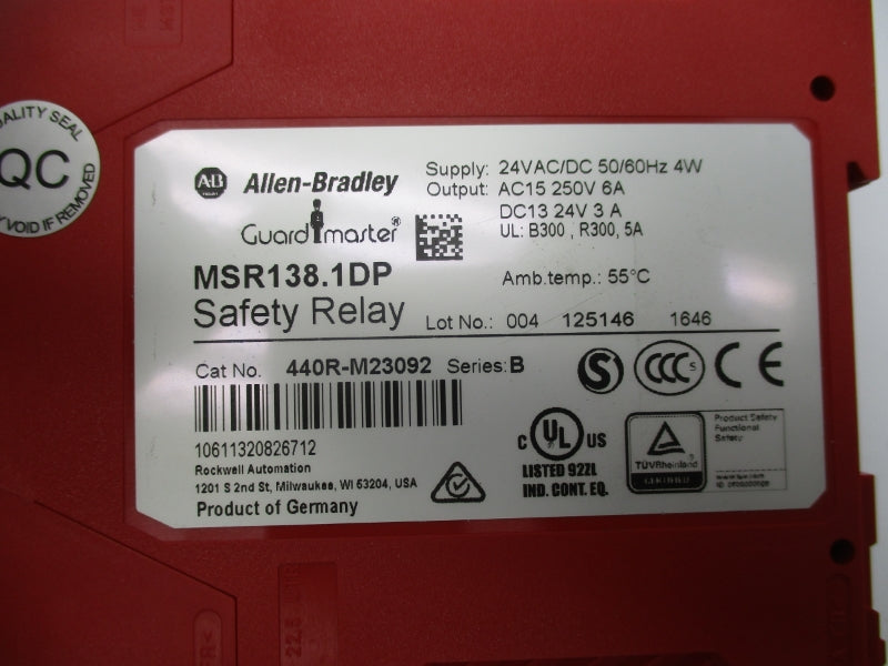 ALLEN BRADLEY 440R-M23092 SER. B 250VAC/DC 6A NSNP