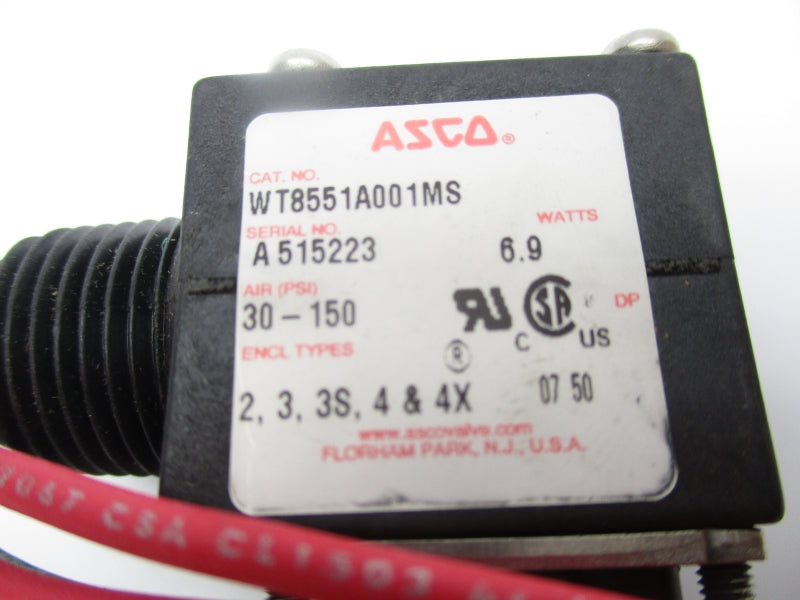 ASCO WT8551A001MS 120/DC 30-150PSI NSNP