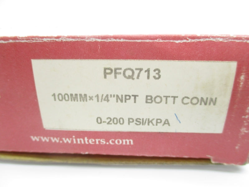 WINTERS PFQ713 0-200PSI 1/4" NSMP