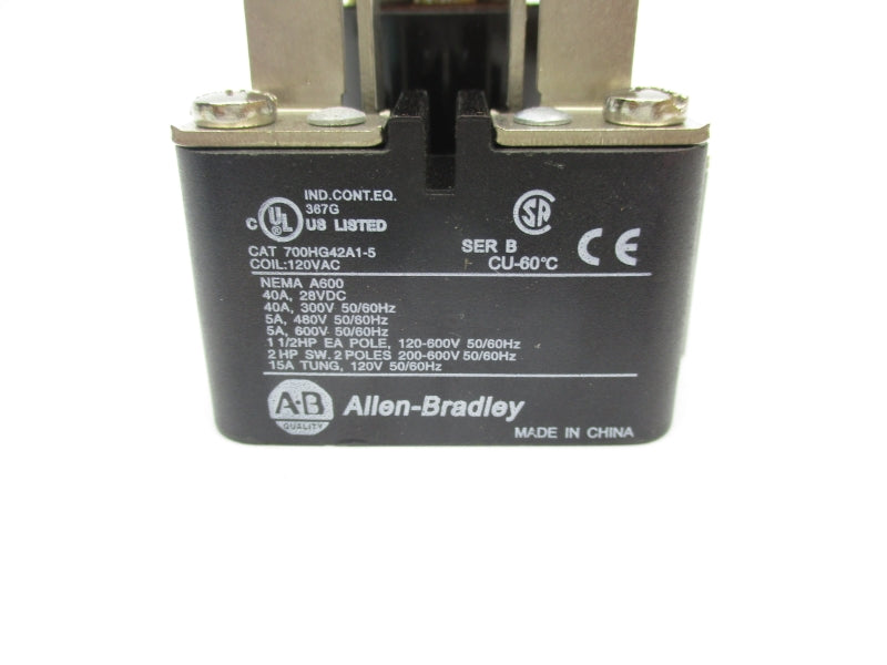 ALLEN BRADLEY 700HG42A1-5 SER. B 120VAC 5A NSNP