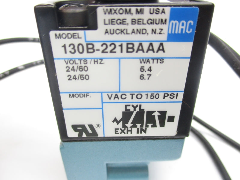 MAC 130B-221BAAA 24V 150PSI NSNP