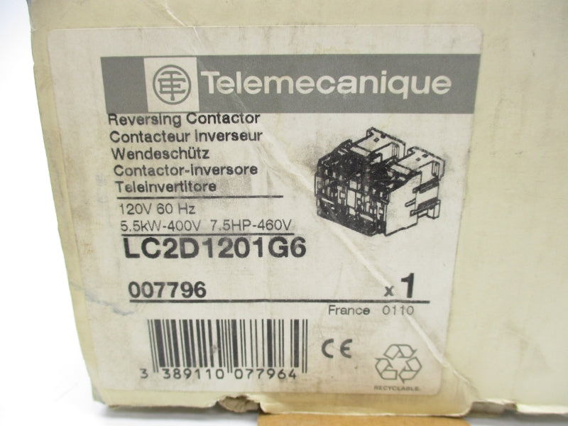 TELEMECANIQUE LC2D1201G6 120V 25A NSMP