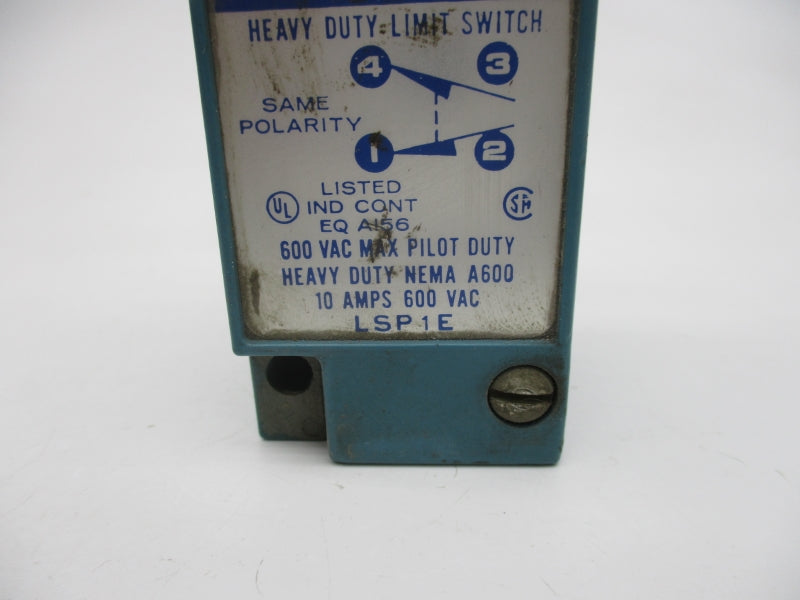 MICRO SWITCH LSP1E 600VAC 10A UNMP