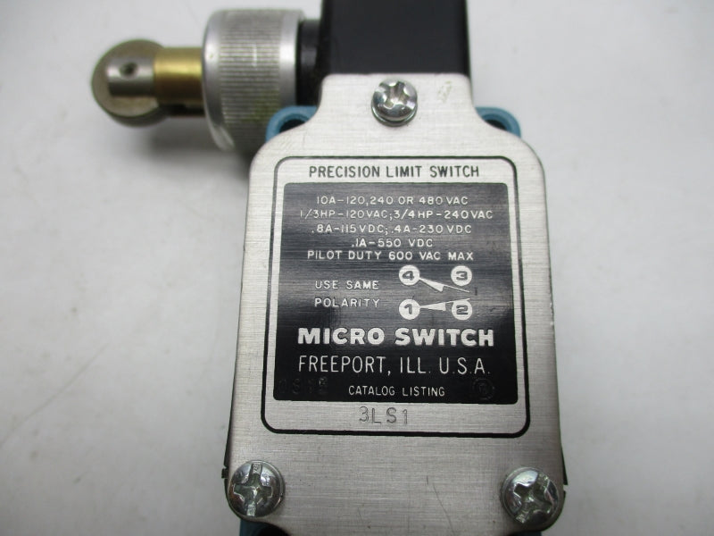MICRO SWITCH 3LS1 600VAC 10A UNMP