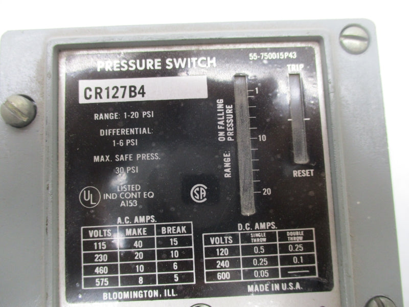 GENERAL ELECTRIC CR127B4 600V 30PSI NSNP